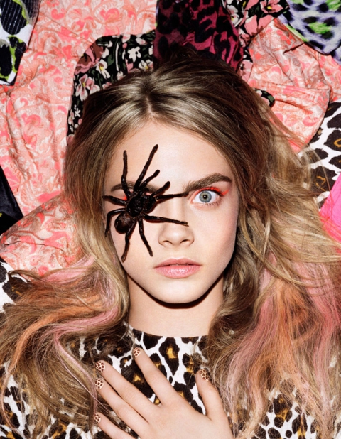 Кара Делевинь и анималистические принты