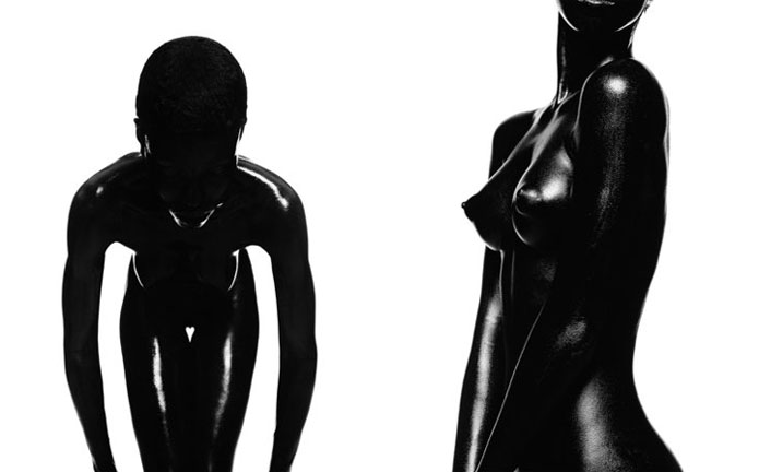 Темнокожие модели в фотосессии для модного журнала