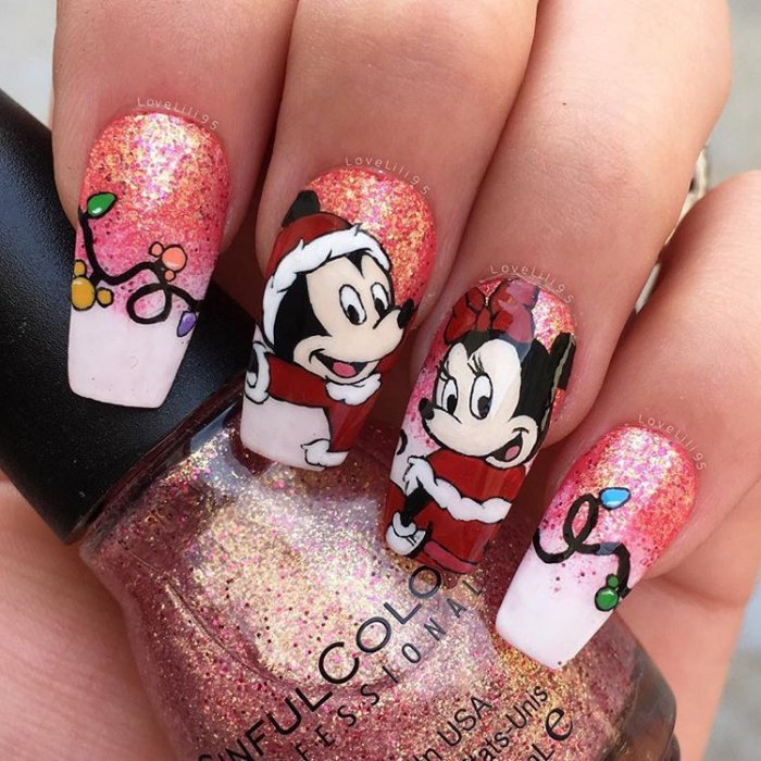 Маникюр Минни Маус
