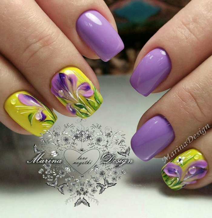 Маникюр на 8 марта дизайны