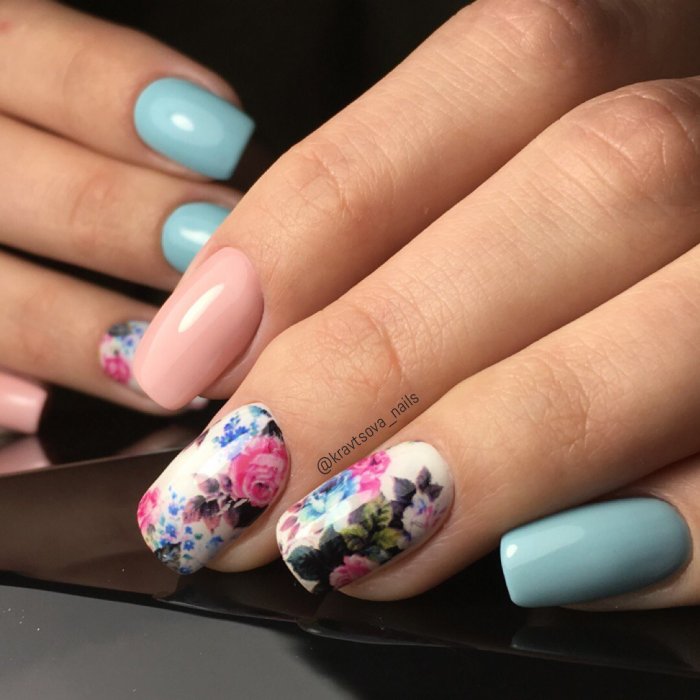 Фиолетовый маникюр