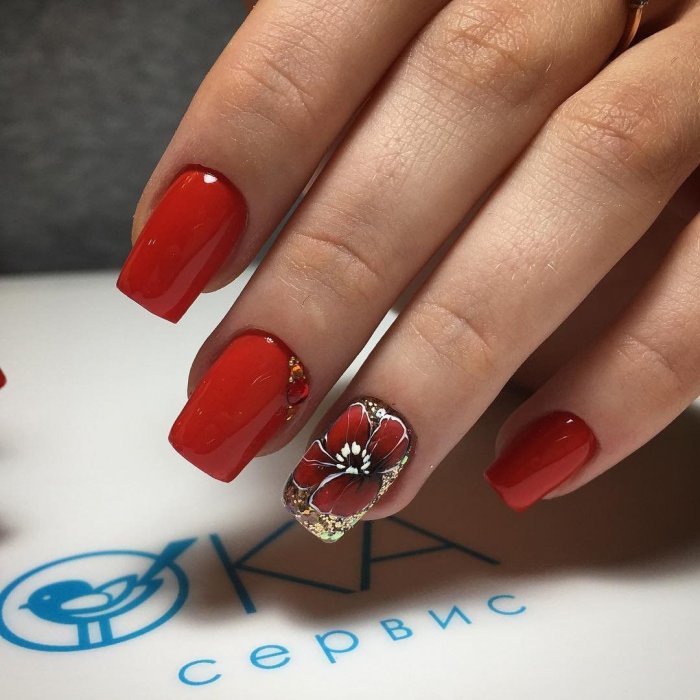 Дизайн ногтей к 8 марта