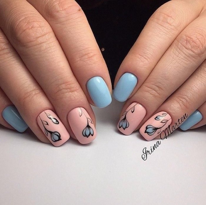 Маникюр на 8 марта дизайны