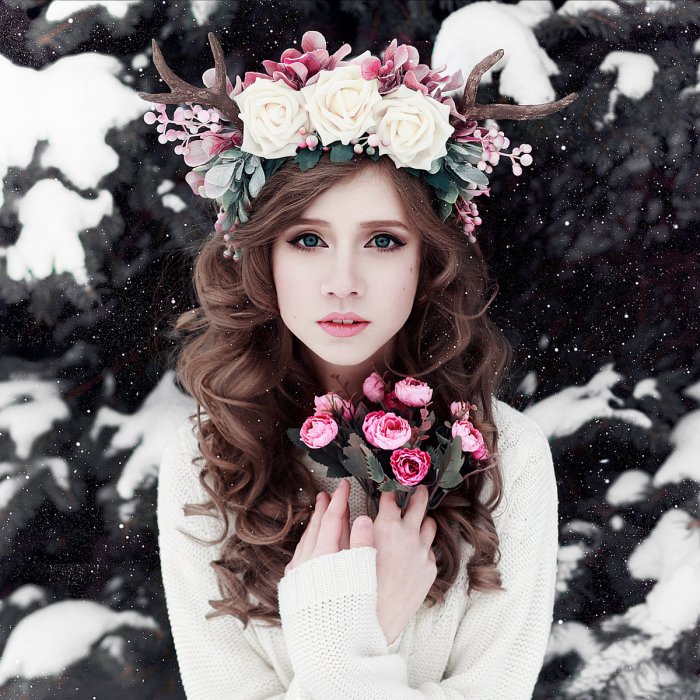 Цветы волос у женщин