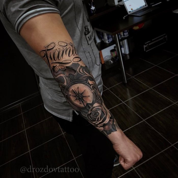 Тату на предплечье для мужчин
