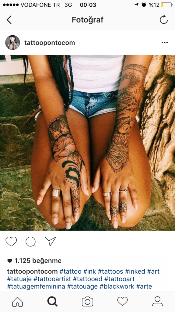 Туривовка на руку для девушек