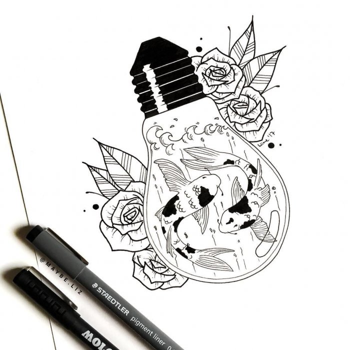 Цветы геометрия эскиз