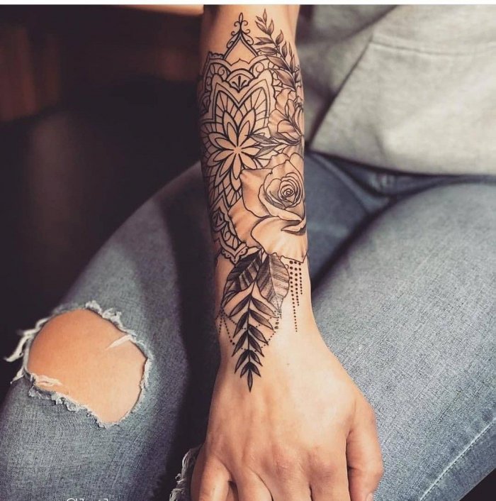 Тату напред плечее для девушек