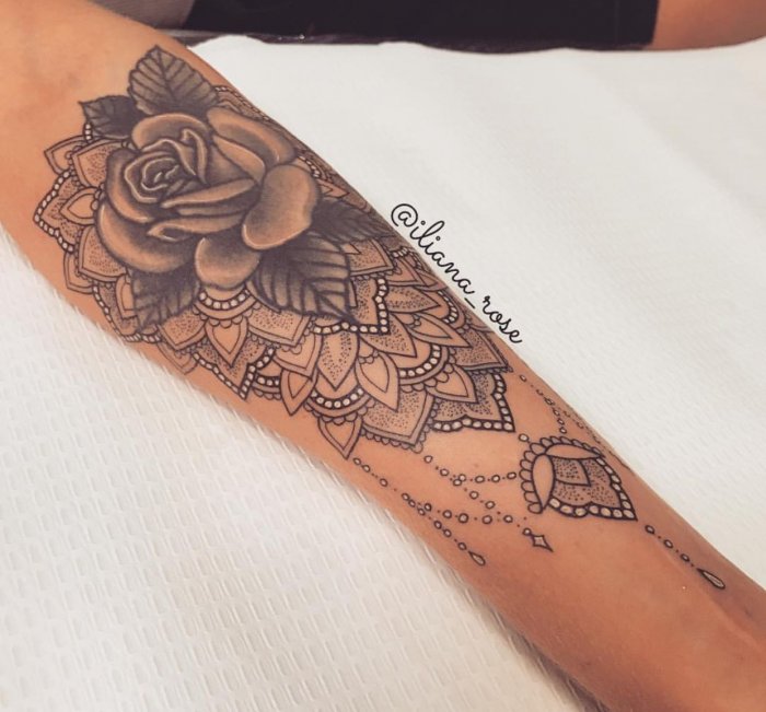Тату на предплечье для девушек