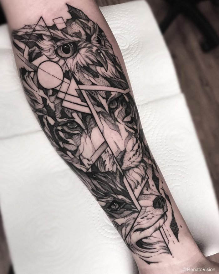 Тату на руке мужские предплечье