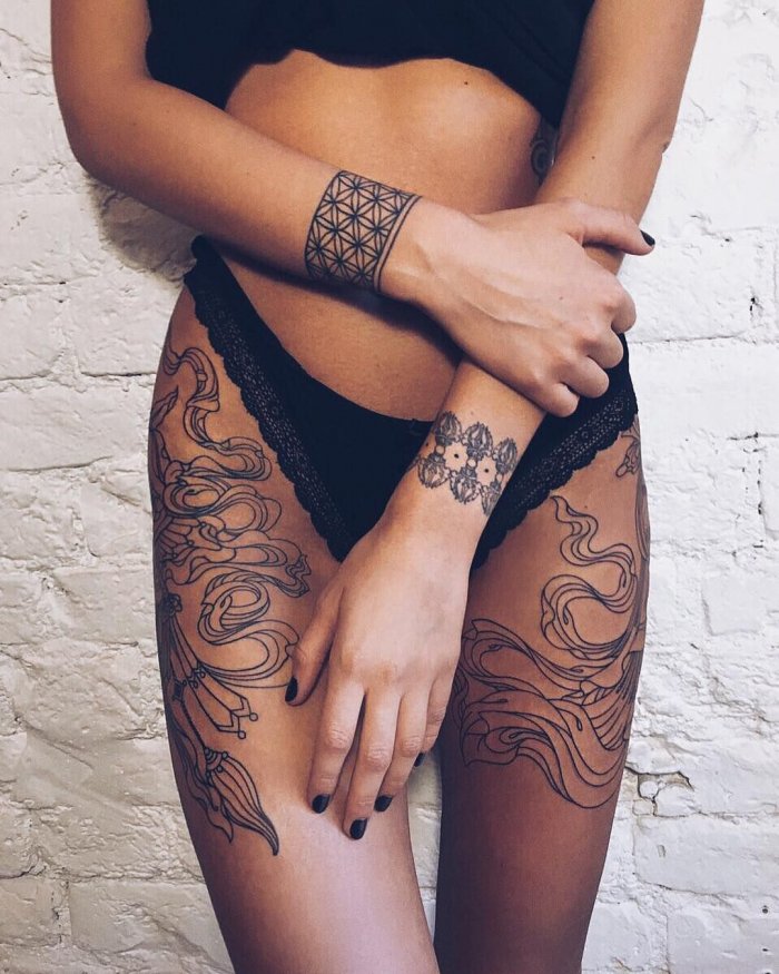 Тату на руке для девушек