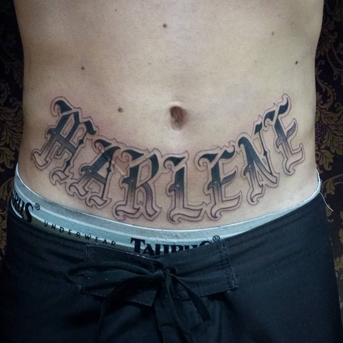 Тату на пузе мужские