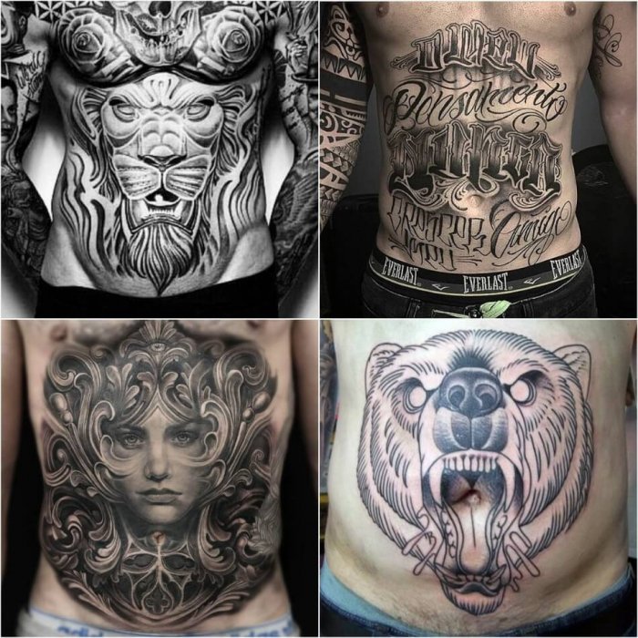 Татуировка на животе у мужчин