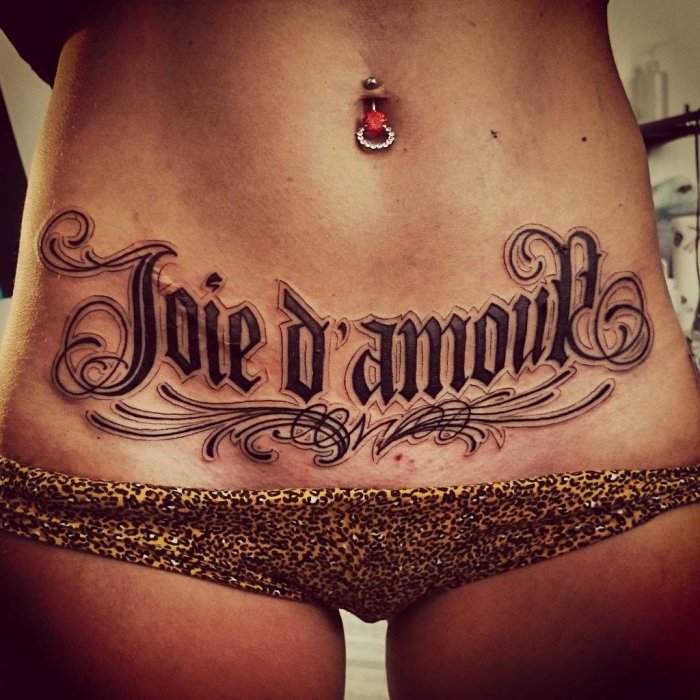 Тату низ живота мужская