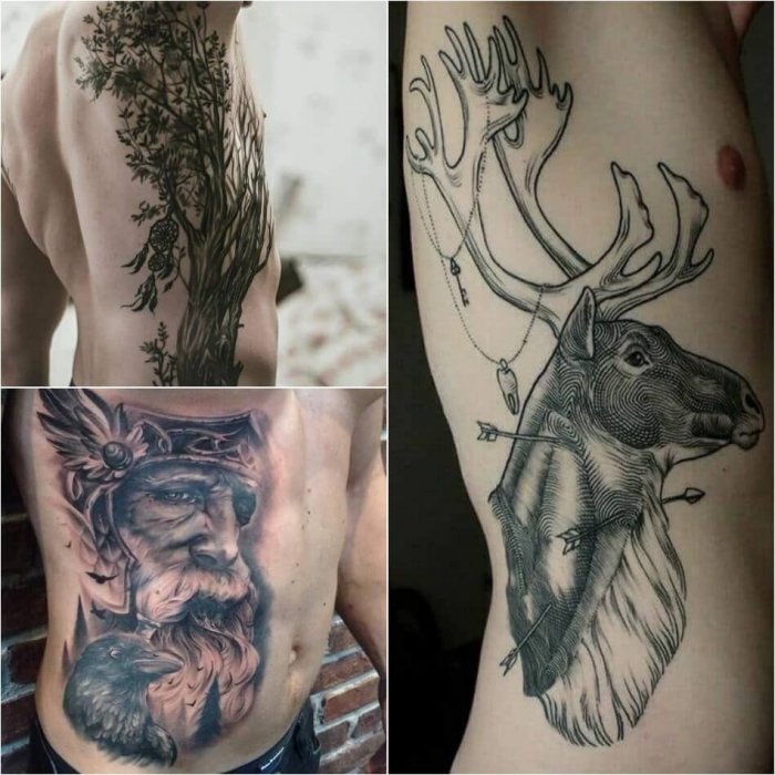 Тату на прессе мужские