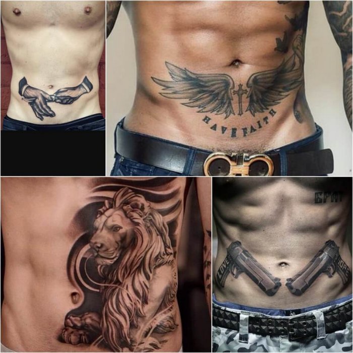 Тату на рёбрах у мужчин