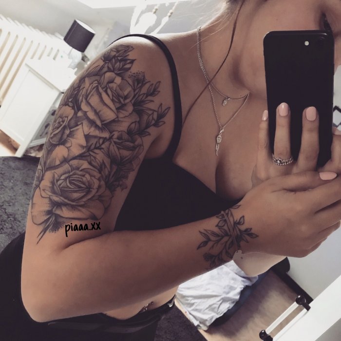 Тату хной на руке для девушек