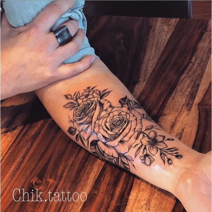 Тату на предплечье
