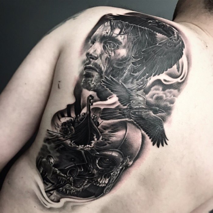 Тату на лалатке мужские