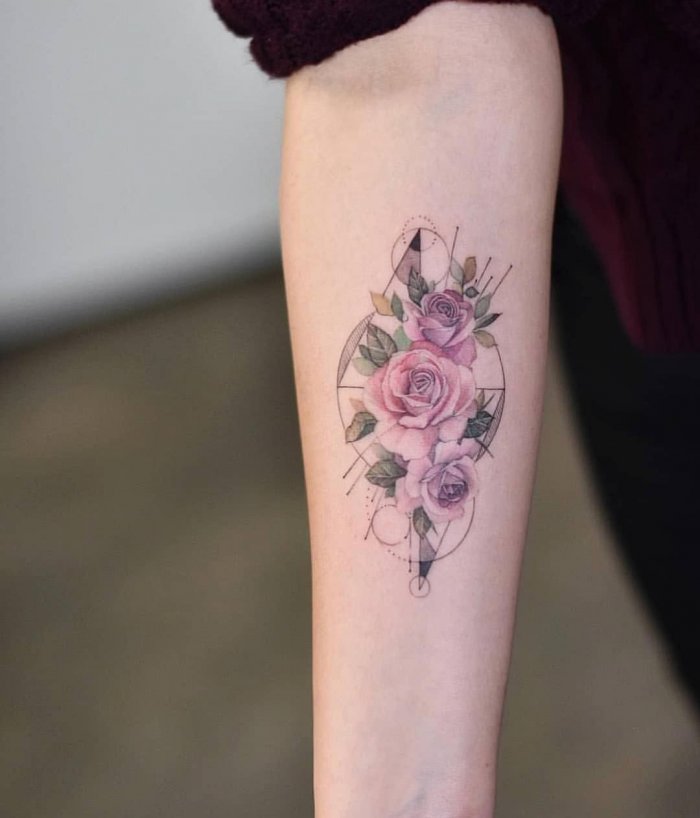 Тату на предпледля девушек