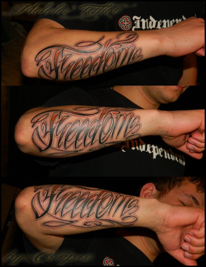 Красивые тату для мужчин на руке надписи