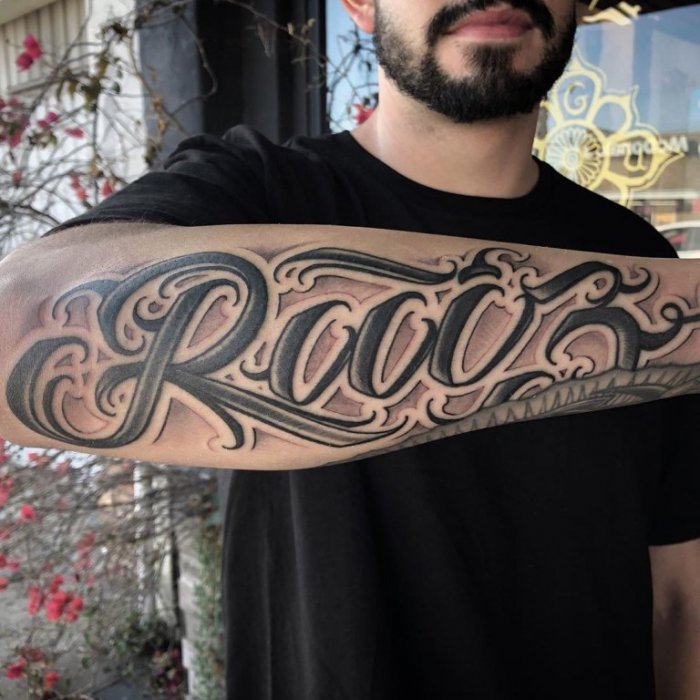 Тату надписи на руке для мужчин