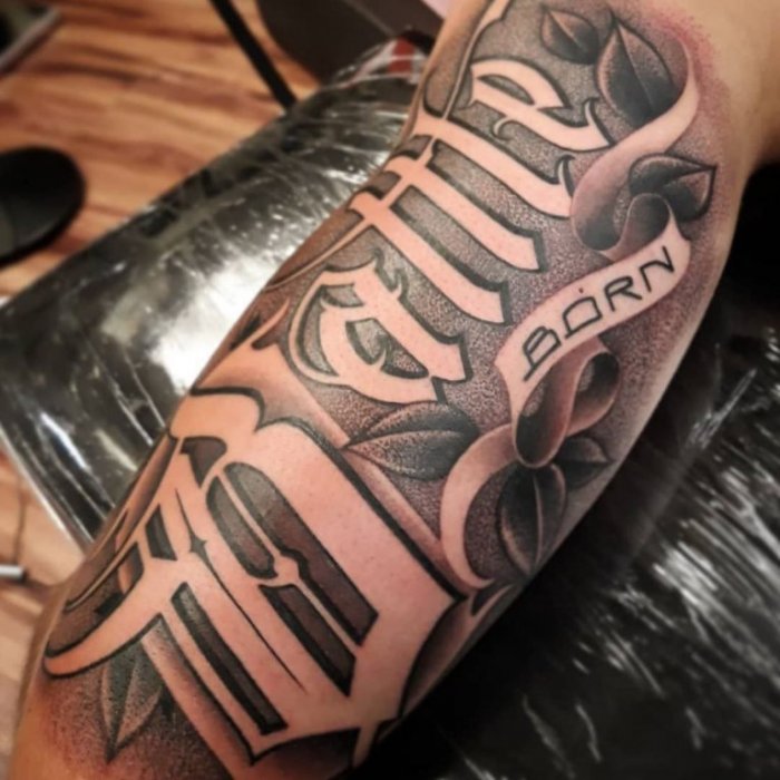 Тату надписи на руке для мужчин