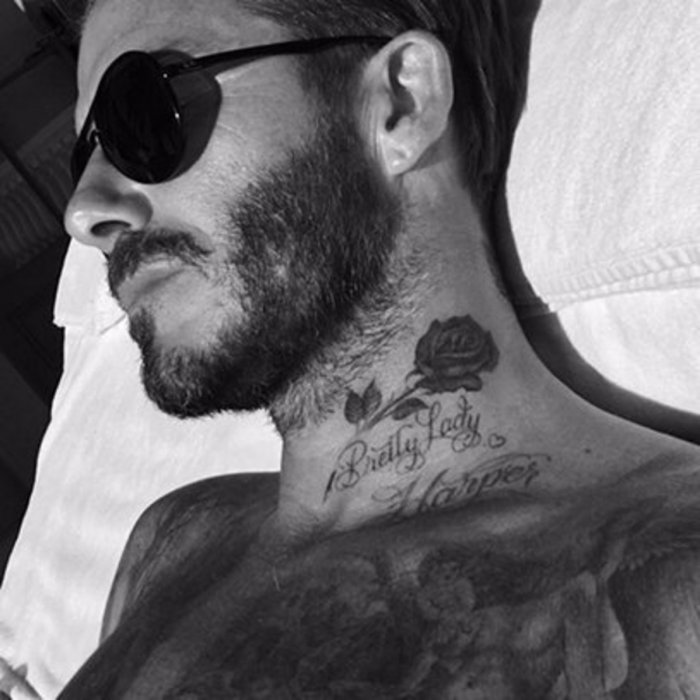 Красивые тату на шее мужские