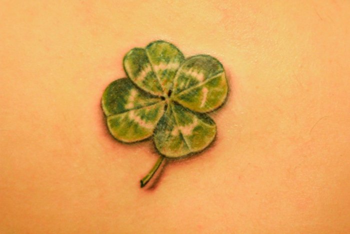 Клевер четырехлистник тату