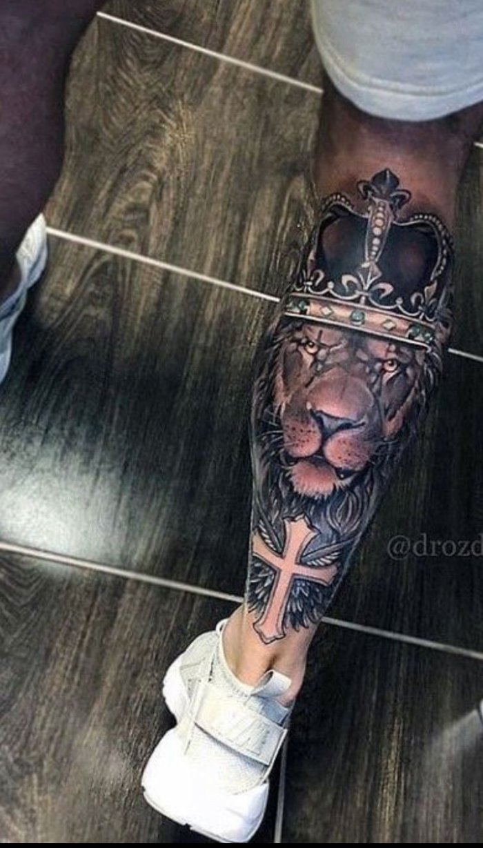 Тату на икре мужские