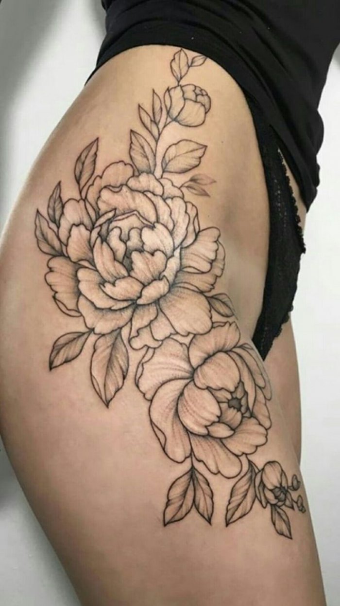 Эскизы тату на бедро