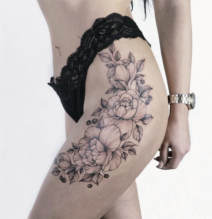 Эскизы тату цветы