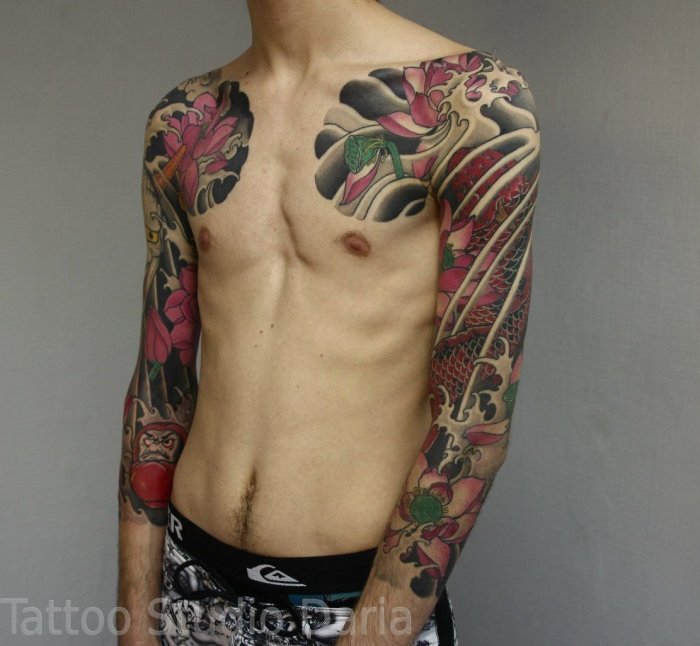 Женские тату в стиле Иредзуми