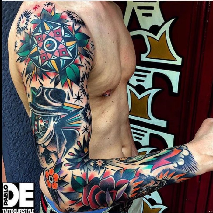 Тату якудза рукав