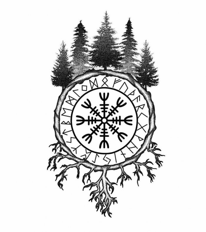 Нордические тату Викинг