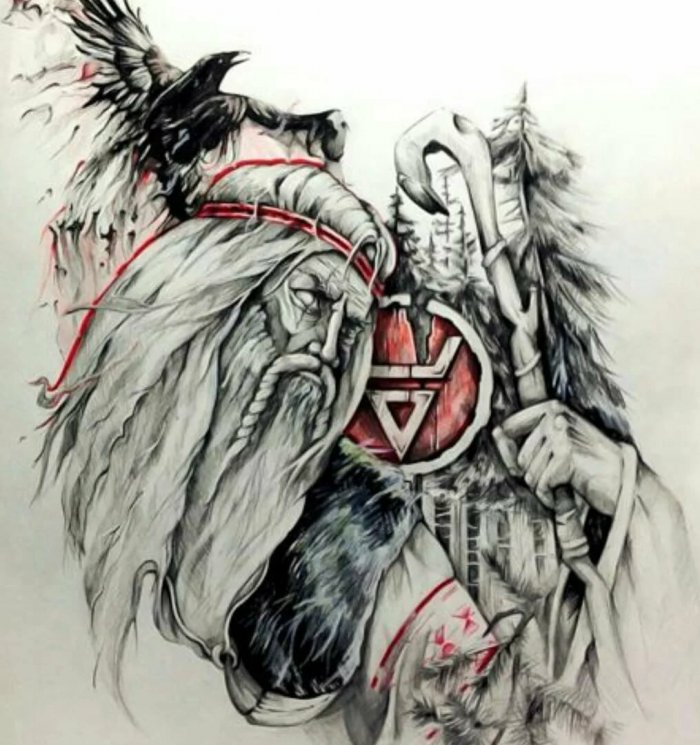 Эскизы славянских тату Артем Хорс
