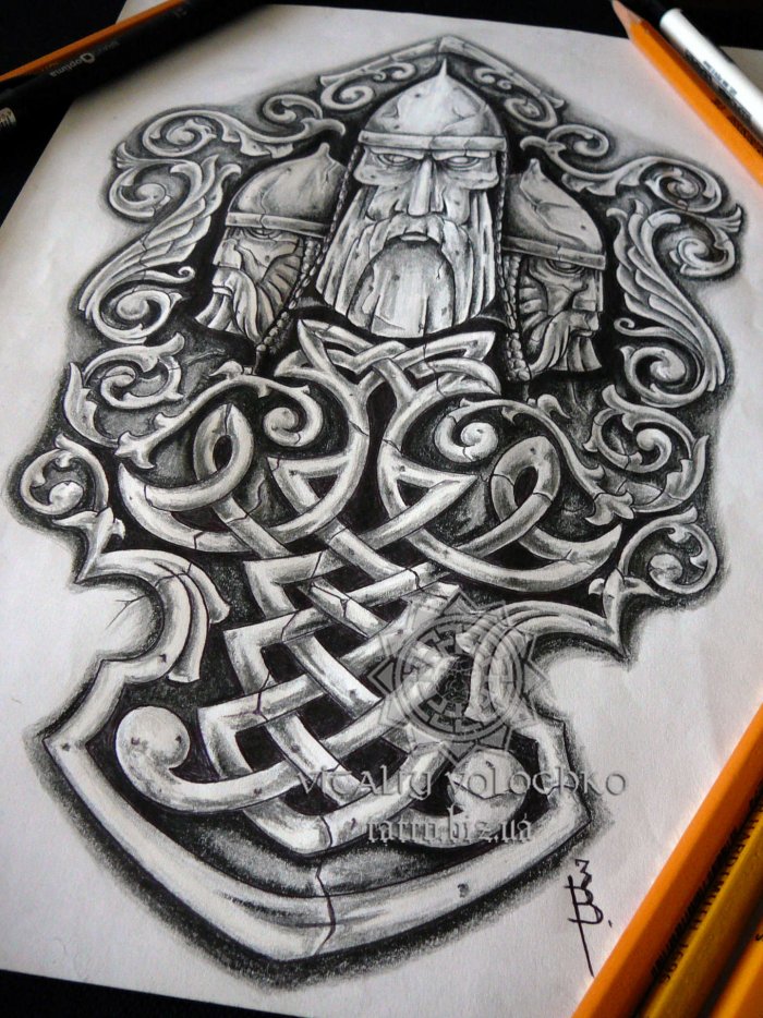 Бог Перун тату