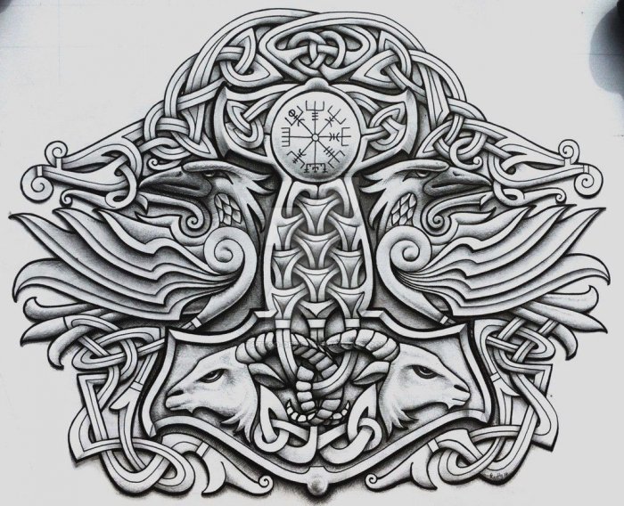 Тату на языческую тематику