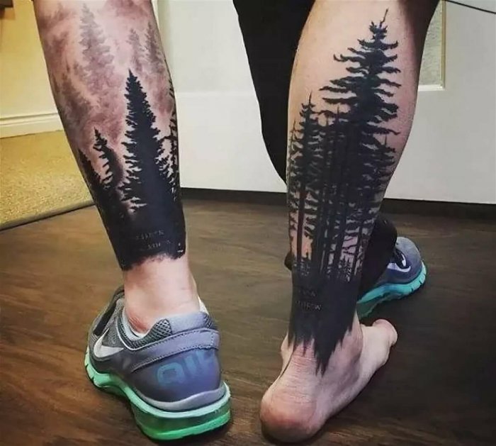 Тату на ноге мужские