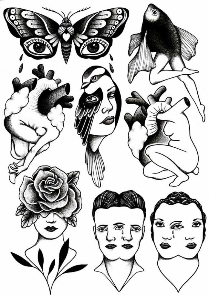 Легкие тату