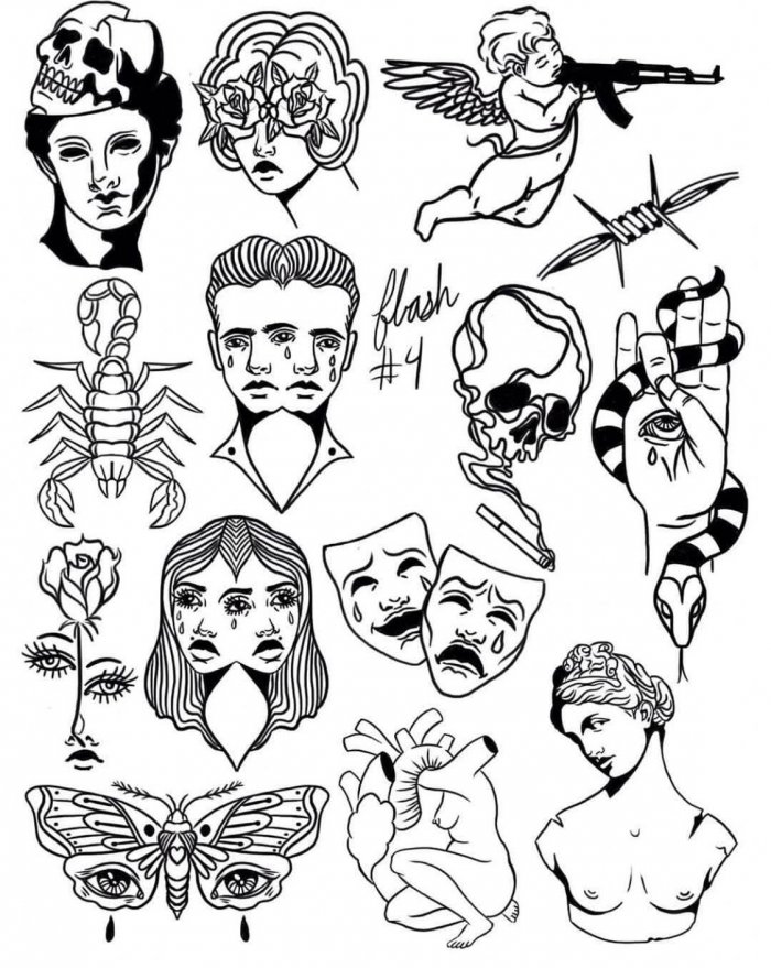 Легкие тату