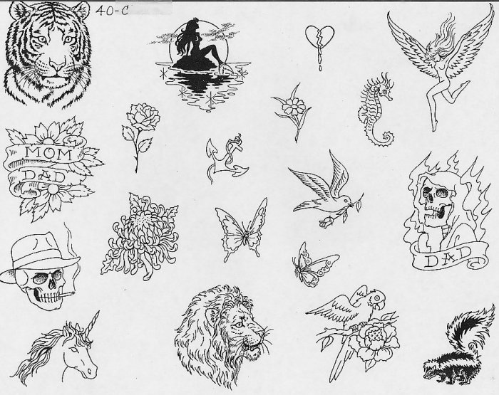 Эскизы маленьких т тату