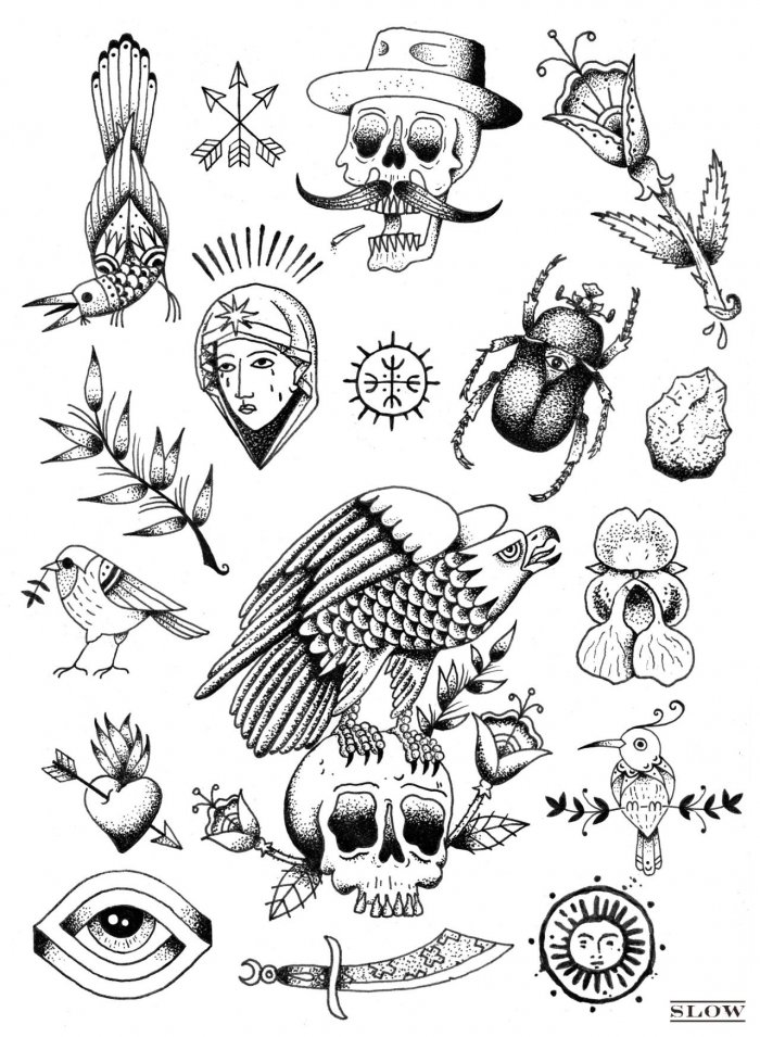 Маленькие тату для мужчин эскизы