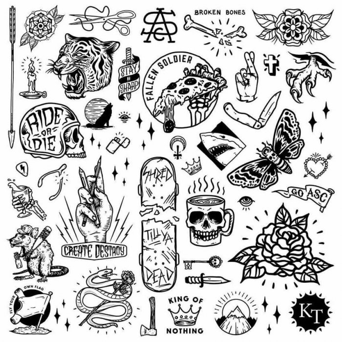 Эскизы татуировок дракон