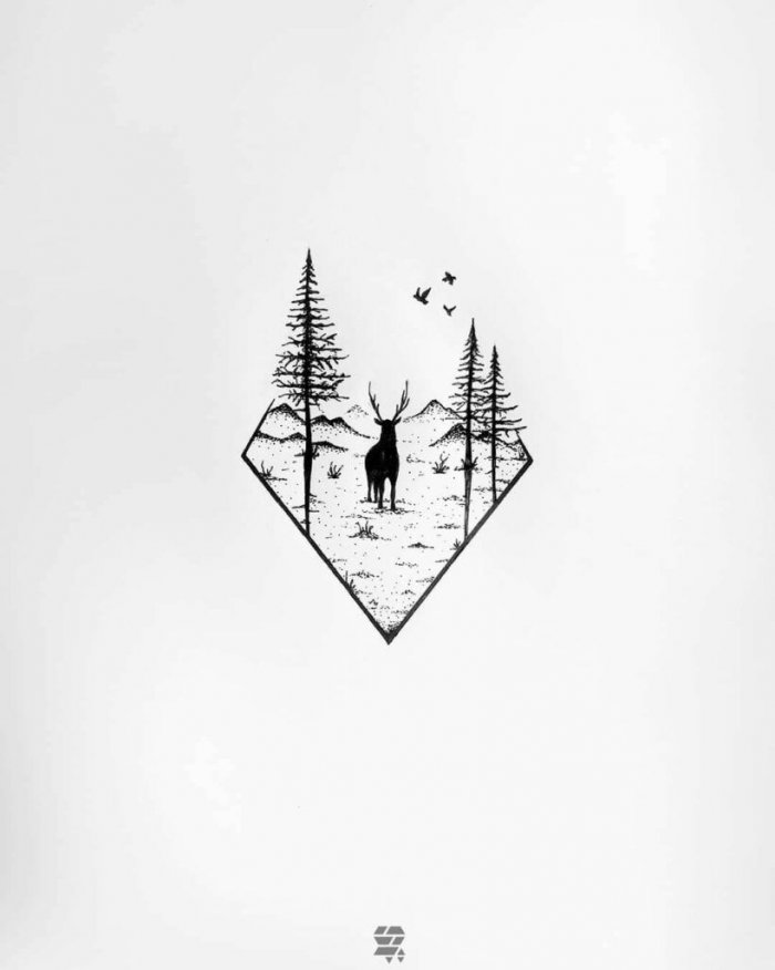 Эскиз маленькой тату