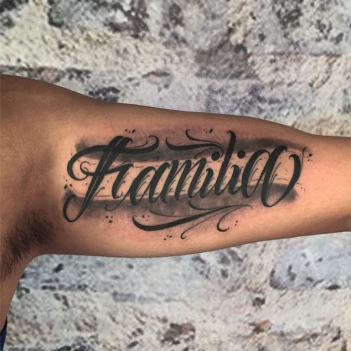 Тату надписи на руке