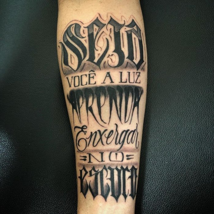 Тату надписи на руке для мужчин