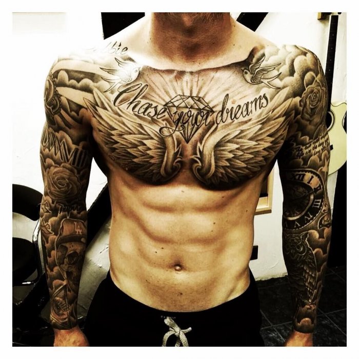 Тату на спину для мужчин