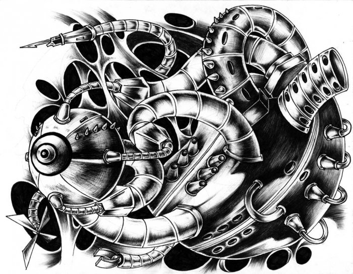 Тату механика эскизы