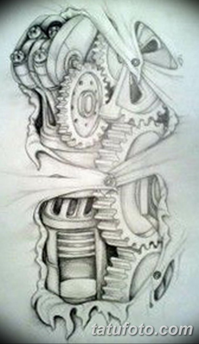 Стимпанк тату эскизы биомеханика